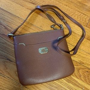 Ralph Lauren crossbody brown leather purse